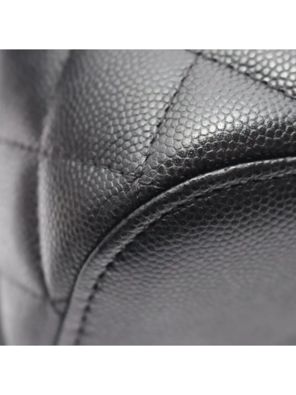 Chanel Handbag Timeless Classic Quilted Black Caviar Leather Vanity Bag
